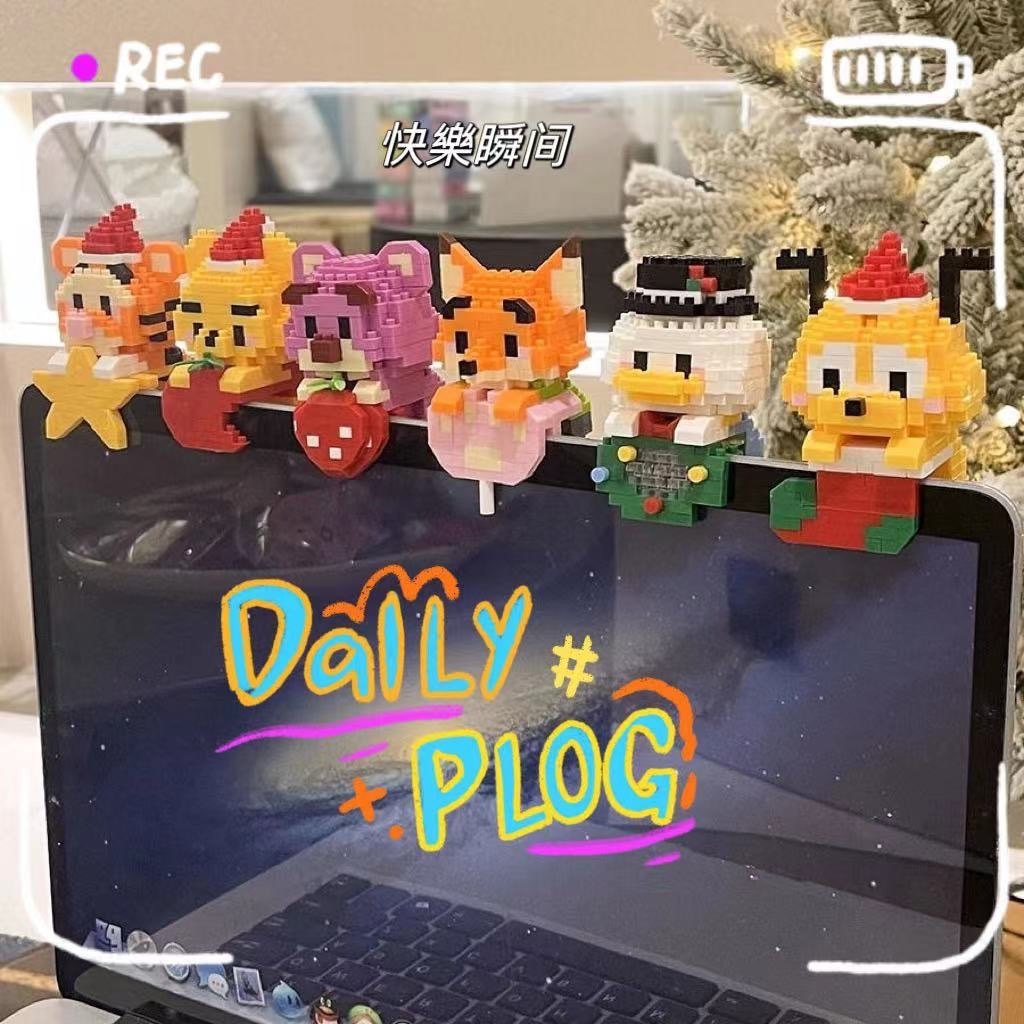 Blok Binaan🧸 Building Block Cartoon 卡通微型积木挂件 W2605 Mini DIY Hanging 串联小颗粒玩具拼装可爱积木摆件