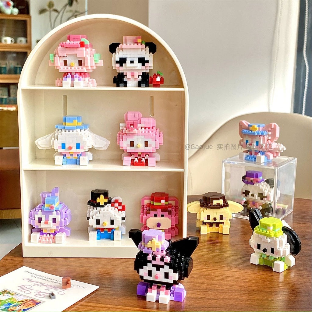 Blok Binaan🧸 Building Block Party Series 兼容微小颗粒积木 3D Puzzle Mini Figures Education 玉桂狗 Kuromi 卡通公仔玩具