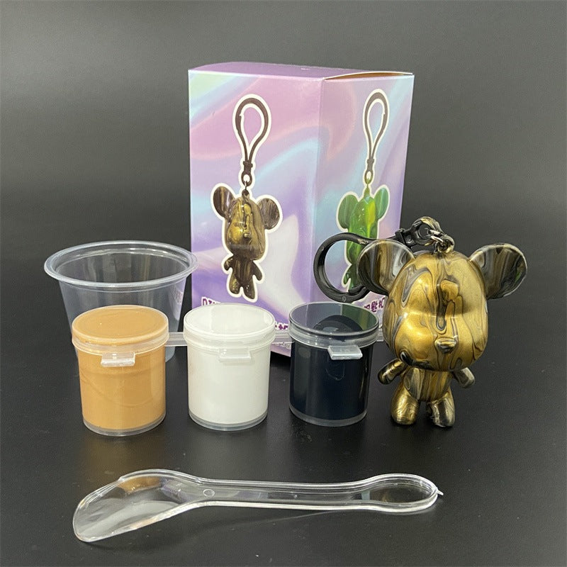 Beruang Bendalir🧸 DIY 流体熊 Fluid Bear 盲盒 Mystery Box 钥匙扣 Keychain Souvenir 暴力熊彩盒包装 Team Building