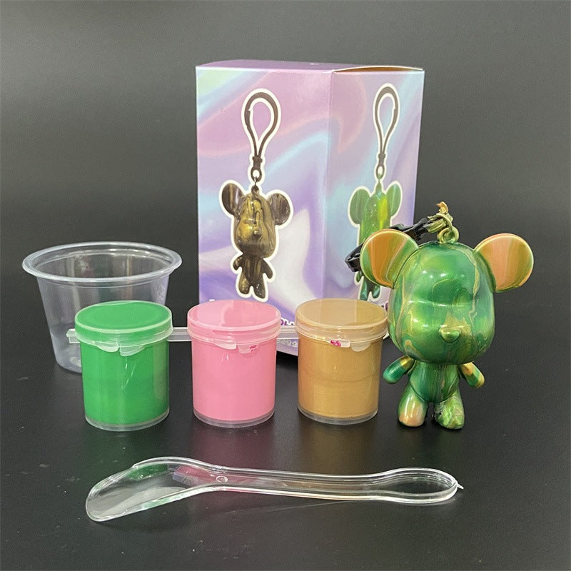 Beruang Bendalir🧸 DIY 流体熊 Fluid Bear 盲盒 Mystery Box 钥匙扣 Keychain Souvenir 暴力熊彩盒包装 Team Building
