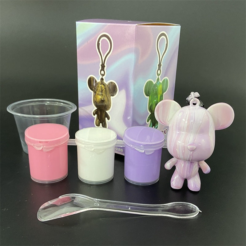 Beruang Bendalir🧸 DIY 流体熊 Fluid Bear 盲盒 Mystery Box 钥匙扣 Keychain Souvenir 暴力熊彩盒包装 Team Building