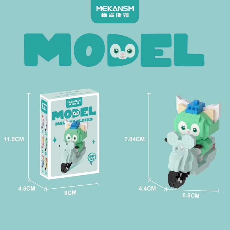 Blok Binaan🧸 Building Block Motor 卡通机车积木玩具 Cute Mini Cartoon Puzzle Education DIY 星黛璐积木创意益智礼品玩具小颗粒可