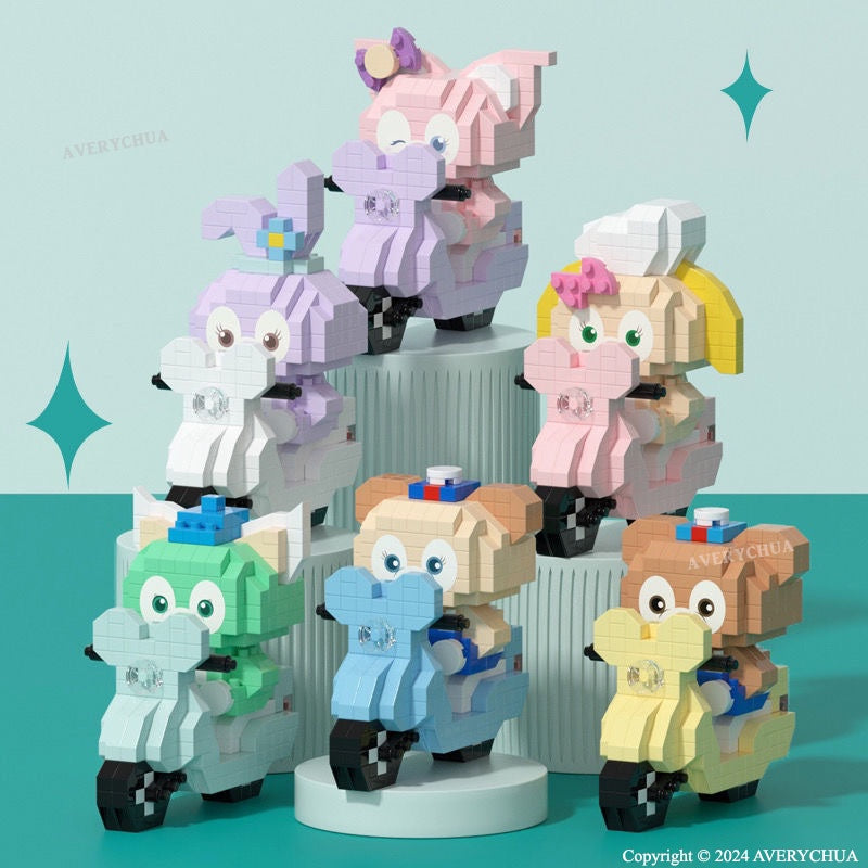 Blok Binaan🧸 Building Block Motor 卡通机车积木玩具 Cute Mini Cartoon Puzzle Education DIY 星黛璐积木创意益智礼品玩具小颗粒可