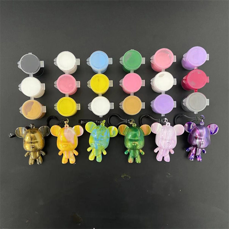 Beruang Bendalir🧸 DIY 流体熊 Fluid Bear 盲盒 Mystery Box 钥匙扣 Keychain Souvenir 暴力熊彩盒包装 Team Building