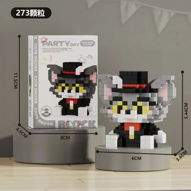 Blok Binaan🧸 Building Block Party Series 兼容微小颗粒积木 3D Puzzle Mini Figures Education 玉桂狗 Kuromi 卡通公仔玩具