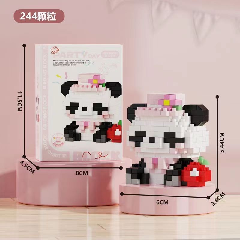 Blok Binaan🧸 Building Block Party Series 兼容微小颗粒积木 3D Puzzle Mini Figures Education 玉桂狗 Kuromi 卡通公仔玩具