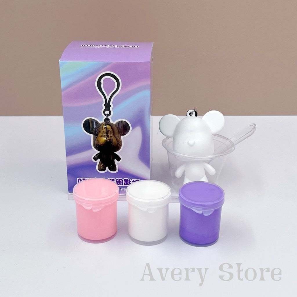 Beruang Bendalir🧸 DIY 流体熊 Fluid Bear 盲盒 Mystery Box 钥匙扣 Keychain Souvenir 暴力熊彩盒包装 Team Building