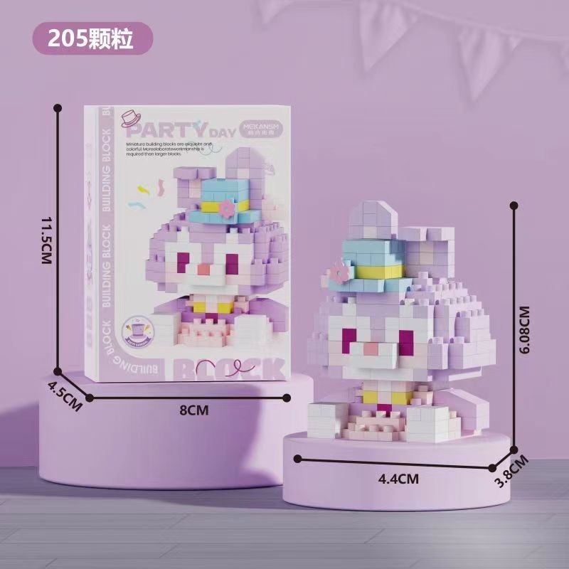 Blok Binaan🧸 Building Block Party Series 兼容微小颗粒积木 3D Puzzle Mini Figures Education 玉桂狗 Kuromi 卡通公仔玩具