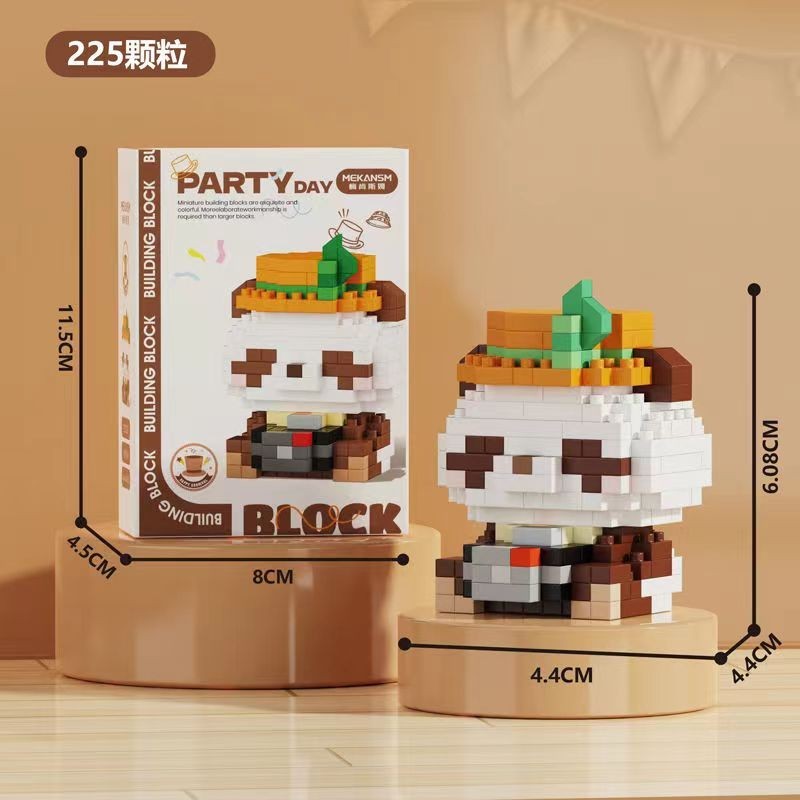 Blok Binaan🧸 Building Block Party Series 兼容微小颗粒积木 3D Puzzle Mini Figures Education 玉桂狗 Kuromi 卡通公仔玩具